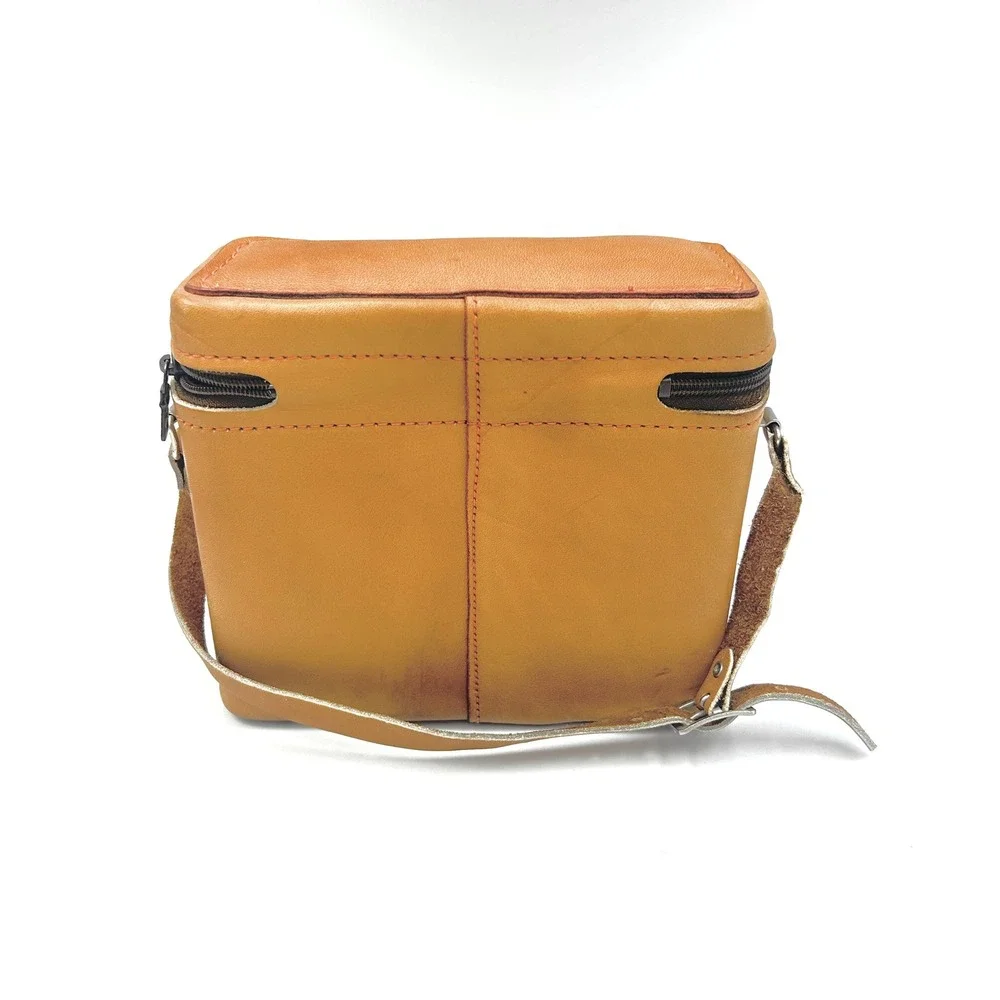 Vintage 1970s USA Leather Camera Case Bag for Compact Rangefinder Film Camera